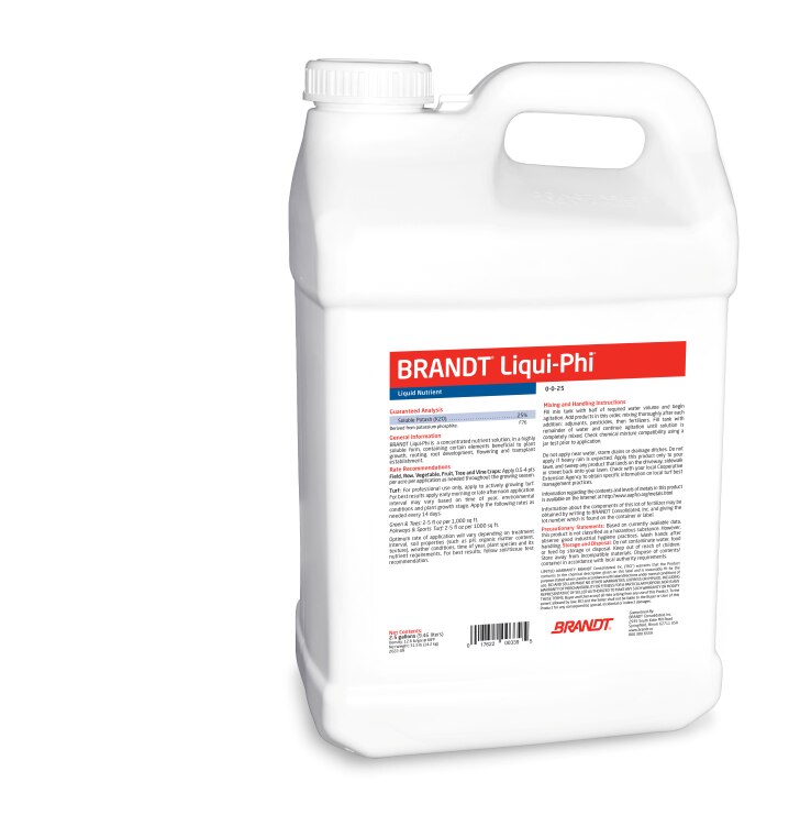 Brandt Liqui-Phi 0-0-25 (2.5 Gallons) | Grass Roots Turf, Inc Brandt Liqui-Phi 0-0-25 (2.5 Gallons) | Grass Roots Turf, Inc